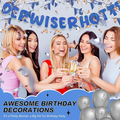 Fulmoon Set of 3 Pre Strung Older Wiser Hotter Glitter Banner Funny Birthday - Image 6
