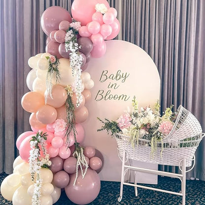 Pink and Purple Balloons 12inch Dusty Purple Blush Pink Balloon - Image 2