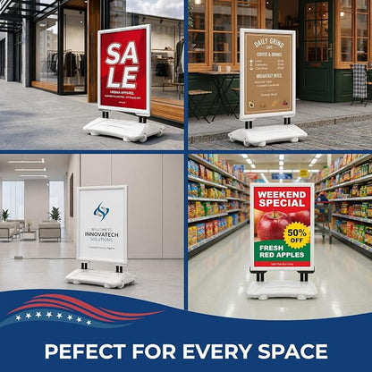 Custom Weighted Sidewalk Sign by DC – 23x33 Outdoor Sign Holder - Image 4