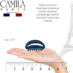 Camila Paris CP3081 French Hair Clip for Women, Blue, Girls Hair Claw Clip Jaw Fashion Durable and Styling Hair Accessories for Women, Luxury Ladies Strong Hold No Slip Grip Clamp, Made in France