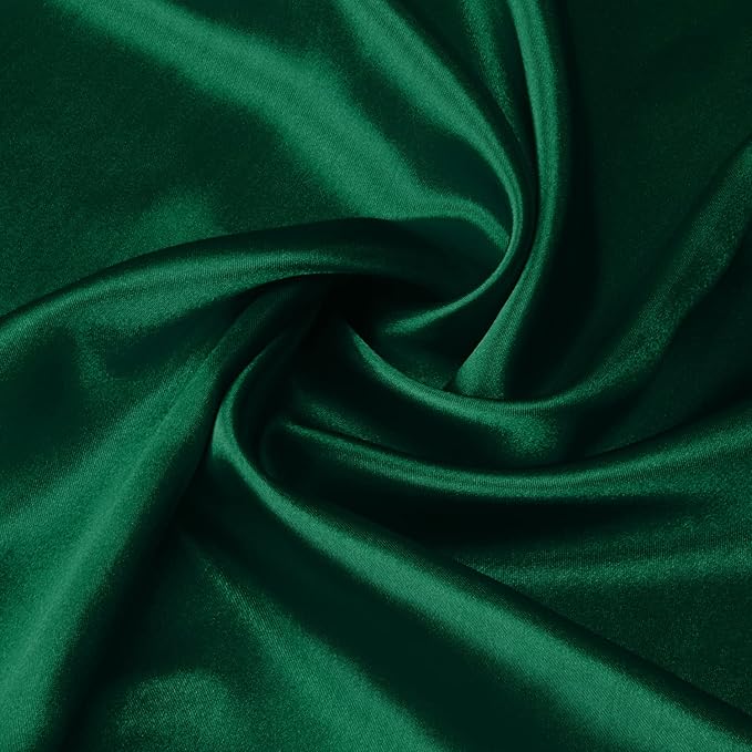 Lirex Satin Pillowcase for Hair and Skin, Super Soft and Cooling Similar to Silk, 2 Pack Queen Size 20"X 30" Pillow Cases with Envelope Closure, Gifts for Women Men, Green