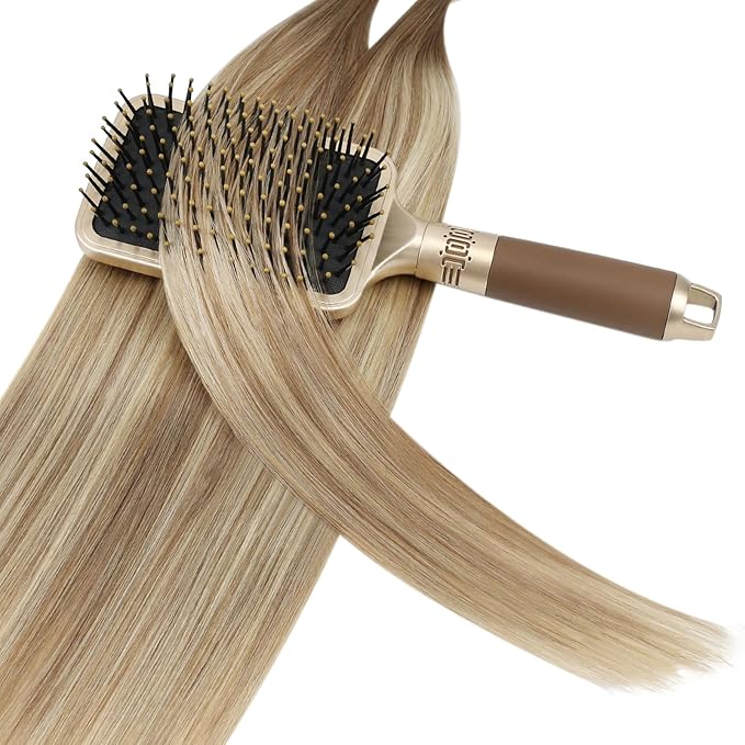 YoungSee Human Hair U Tip Hair Extensions Ombre Utip Remy Hair Extension Balayage Light Brown Ombre Blonde U Tips Human Hair Extensions Straight U Tip Keratin Hair Extension for Short Hair 50s/50g