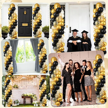 2 Sets Black and Gold Balloon Column Stand Kit - Image 7