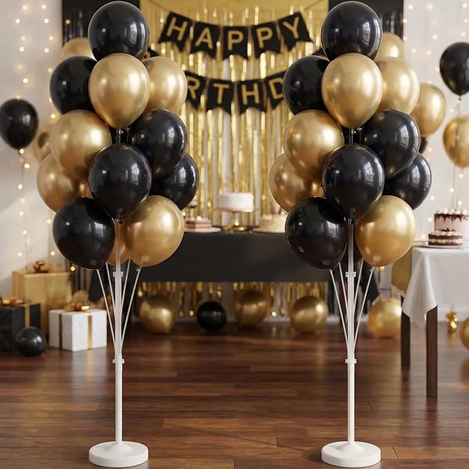 Black Gold Balloon Column Kit - Image 7