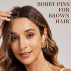 YGDZ 750 Count Bobby Pins Brown Kit, 250 PCS Mini Hair Pins for Styling, 2 Inch Bobby Pins for Women, Kids, Girls, 500 PCS Clear Elastic Hair Ties with Storage Box, Hair Accessories for Brown Hair