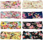 DRESHOW 8 Pack Headbands for Women Yoga Knotted Headbands Elastic Criss Cross Hair Accessories Sports Head Wrap Non Slip