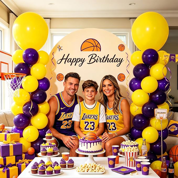 2 Sets Purple Yellow Balloon Column Kit - Image 3