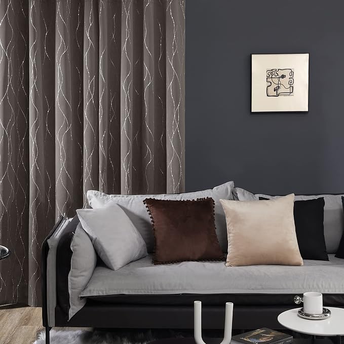 Deconovo Blackout Curtains for Bedroom and Living Room, 72 Inch Length - Image 3