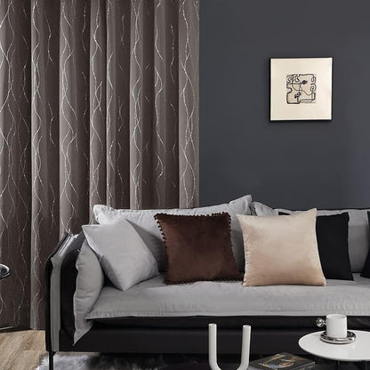 Deconovo Blackout Curtains for Bedroom and Living Room, 72 Inch Length - Image 3