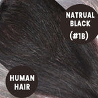 Real Human Hair Topper for Thinning Hair Women Clip in Straight Hairpiece Silk Base Natural Black 10 in
