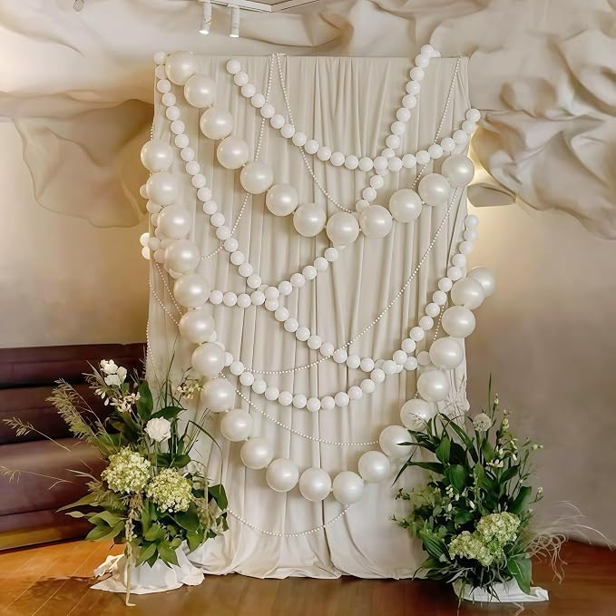 Pearl White Linking Balloons, Tails Balloon - Image 7