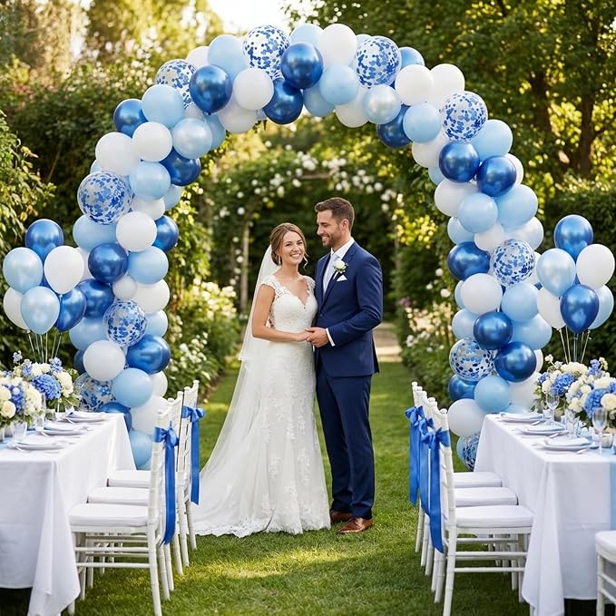 Blue Balloons Arch Kit, Baby Blue Latex Balloons - Image 7
