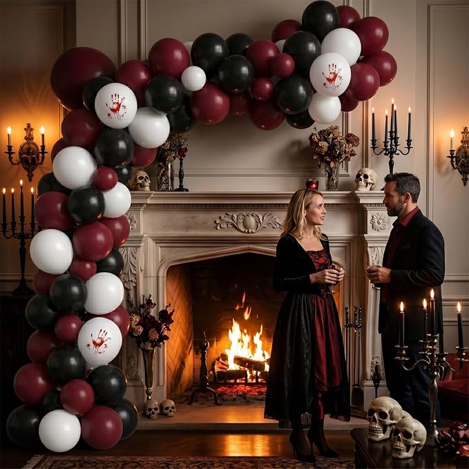 Halloween Balloon Arch Garland Kit, Spooky Party Decorations Background Supplies - Image 6