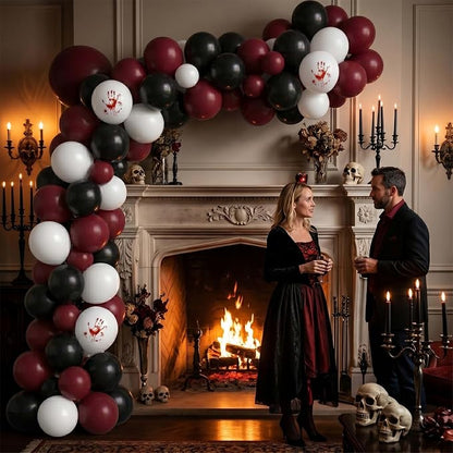 Halloween Balloon Arch Garland Kit, Spooky Party Decorations Background Supplies - Image 6