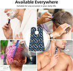 Beard Hair Catcher for Men, Waterproof Shaving Bib Apron Non-Stick, Trimming Tool for Dad Husband, Blue Sky Camo Boho Sun Moon Shave Bib
