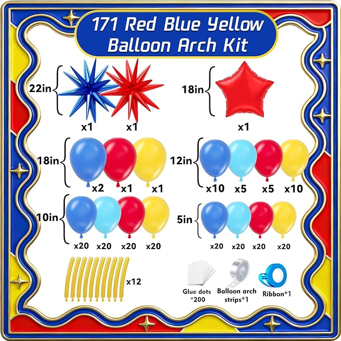 Cartoon Balloon Garland Arch Kit 171pcs - Image 2