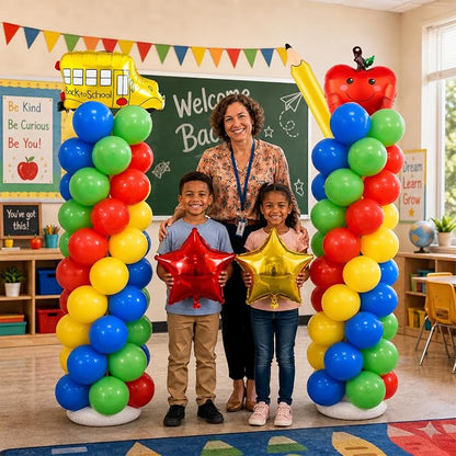 2 Sets 6.6 Ft Back to School Balloon Column Stand Kit - Image 7