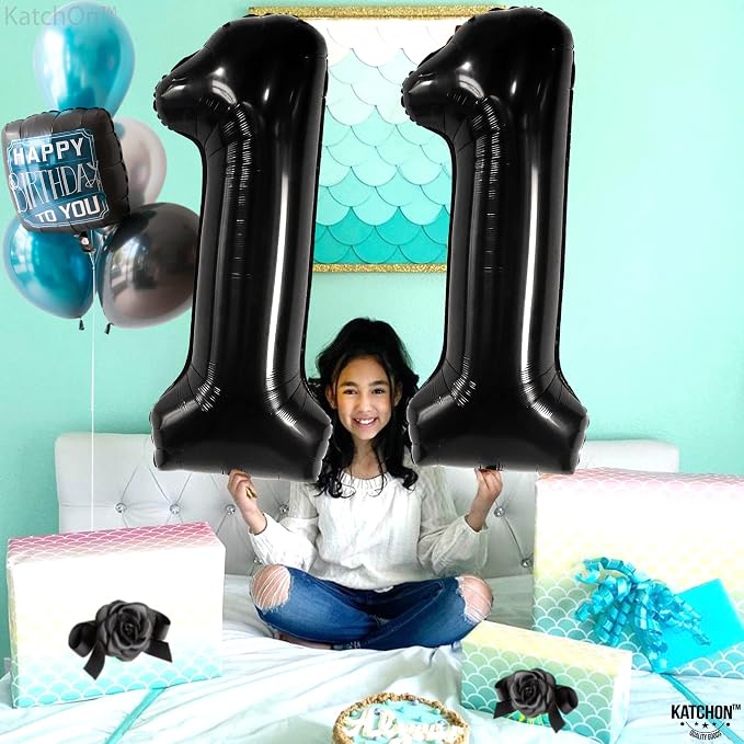 KatchOn, Giant Black Number 11 Balloon - Image 6