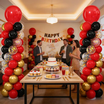 Red Black Gold Balloon Column Stand Kit Set of 2 - Image 7