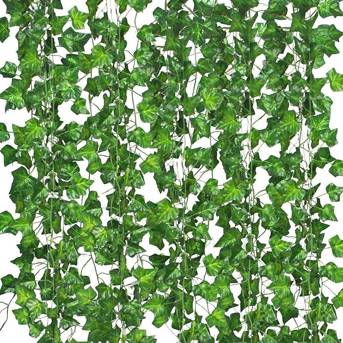 Comtelek Fake Vines for Room Decor 48PCS Artificial Ivy Garland by Comtelek