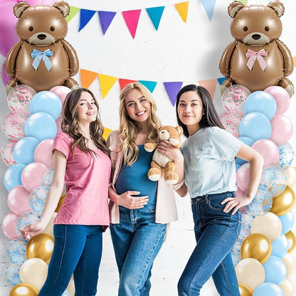 Lunmon 2 Sets Bear Gender Reveal Decorations, Bear Balloon Column Stand Kit - Image 6