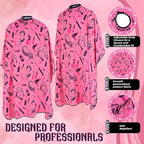 Professional Hairstylist And Shampoo Salon Cape, Waterproof & Stain Resistant Cape, Soft Neckband, Durable & Reusable Client Cover & Comfort Material, Rose Pink