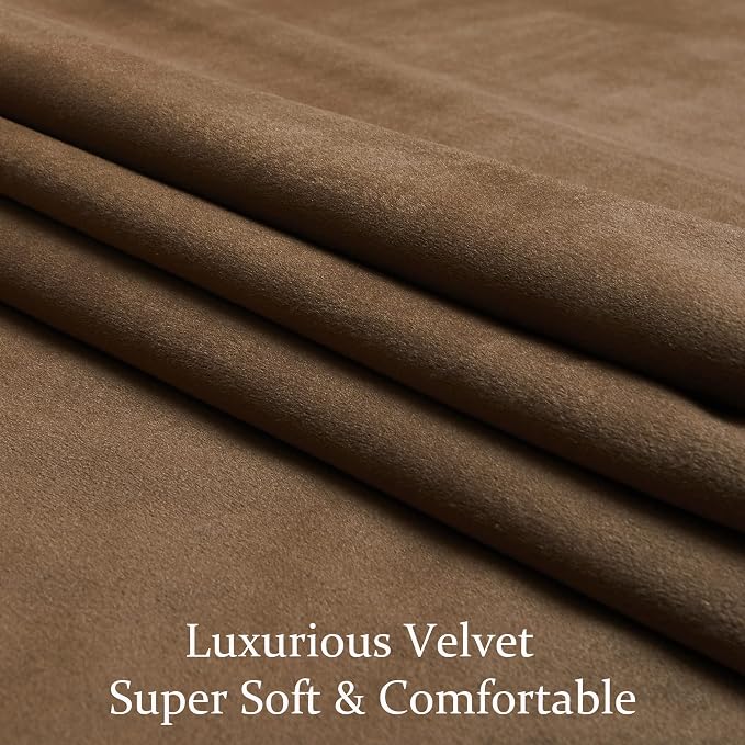 BULBUL Velvet Brown Blackout Curtains 90 inch Long - Image 5