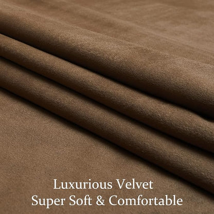 BULBUL Velvet Brown Blackout Curtains 96 inch Long - Image 5