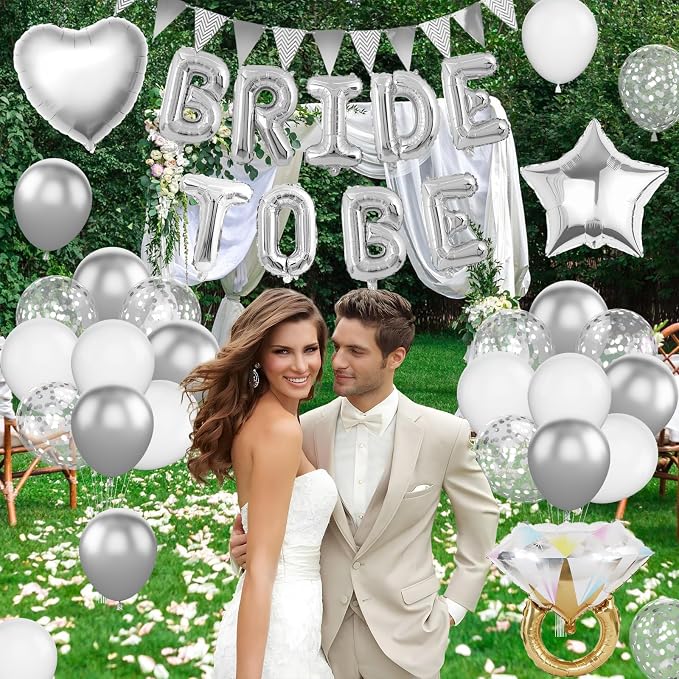 Dagelar Silver Bachelorette Party Decorations, Bride To Be Bridal Shower - Image 6