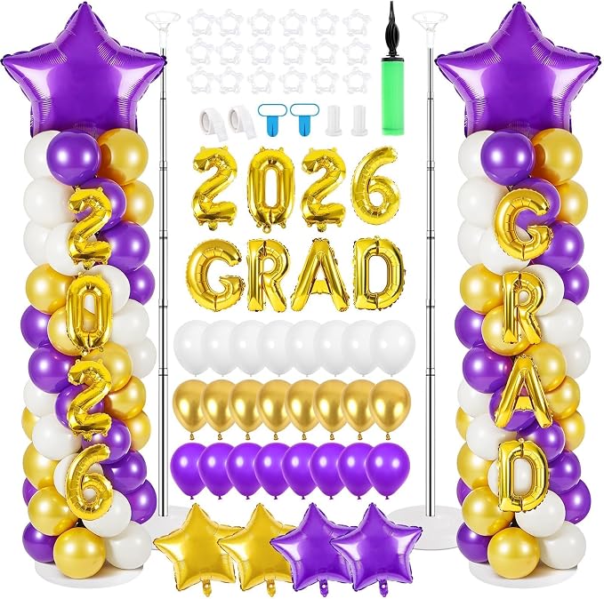 2 Sets Graduation Balloon Column Stand Kits by Unknown