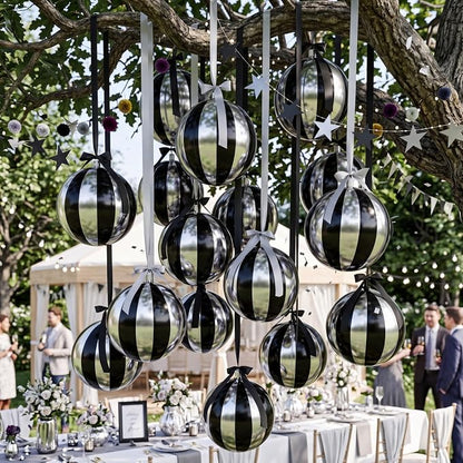 Jenaai 30 Set Round Foil Balloons Bulk 22 Inch 4d Metallic Giant Balloons Set - Image 2