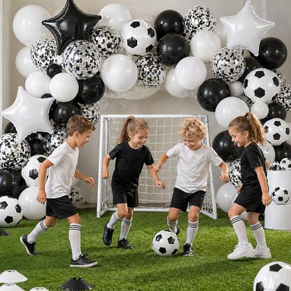 Soccer Balloons, 12Inch Black White Soccer Printed Latex Balloons, 18 Inch - Image 7