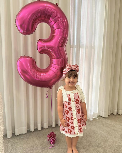 2 Balloon - Pink Birthday Number Balloons, 40 Inch Decorations Men Women | Pink - Image 9