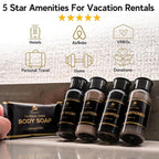 80 Piece Set Hotel Guest Soaps for Bathroom, Travel Size Bulk Toiletries Set, Supplies for Guests, 20 Pack w/ 20 Shampoo 20 Conditioner 20 Body Wash 20 Lotion