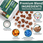 Dog Multivitamin, Glucosamine Chondroitin for Dogs, Dog Vitamins and Supplements, Probiotics, Krill Oil for Hip & Joints, Skin, Coat, Immune Health, Heart, Digestion (120 Chews, Chicken)