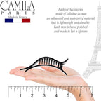 Camila Paris CP922B French Hair Clip for Women, Alligator Clip, Duckbill Girls Hair Claw Clips Jaw Fashion Durable and Styling Hair Accessories for Women, Strong Hold No Slip Grip, Made in France