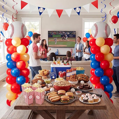 Yalikop 2 Sets Baseball Party Balloon Column Stand Kit - Image 3