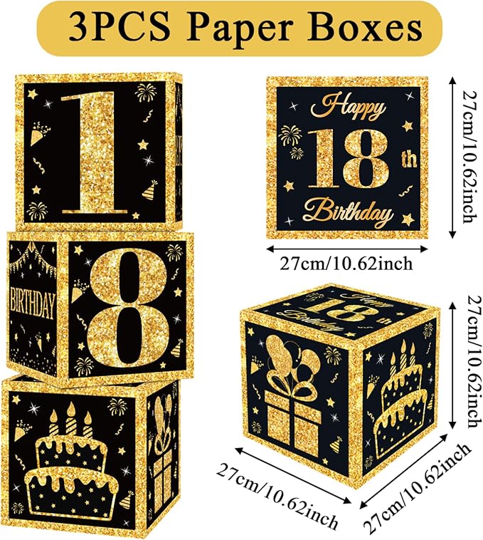 DataMoon 18th Birthday Decorations Boxes - Image 4
