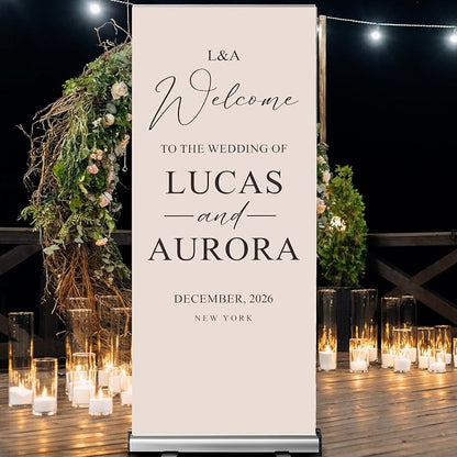 Custom Banner for Weddings READY IN 24HRS Choose your Design Retractable Banner - Image 4