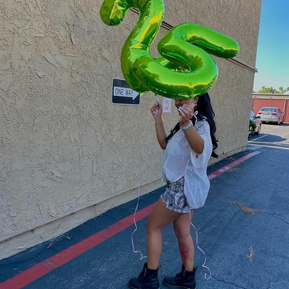 Green Number 5 Balloon 40 Inch, 5th Birthday Party Decorations Men Women | Foil - Image 8