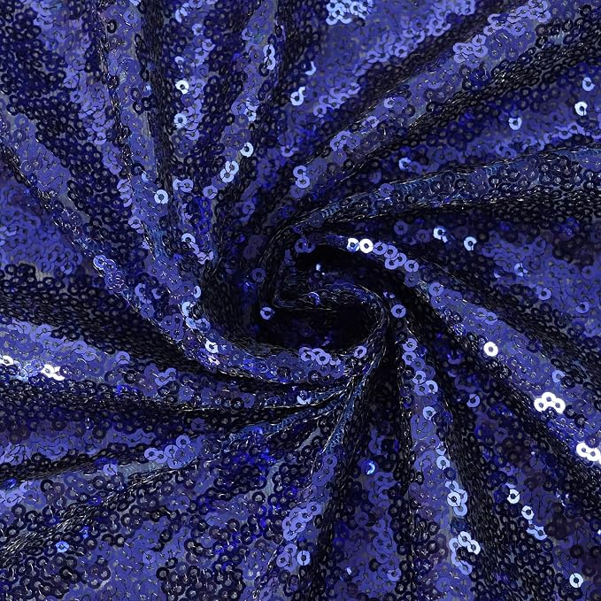 Eternal Beauty Navy Blue 3mm Sequin Backdrop 6x8 Ft - Image 9