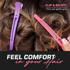 Fagaci Firm Grip Hair Clips with Silicone Band - Duckbill Sectioning and Styling Clips, Durable Alligator Clips for Women's Hair, Long Duck Billed Salon Clips