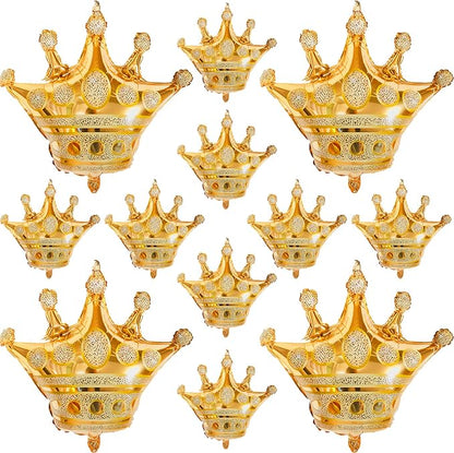 HILAVO Crown Balloons, Large Gold Foil Crown Balloons Gold Crowns Decoration by HILAVO