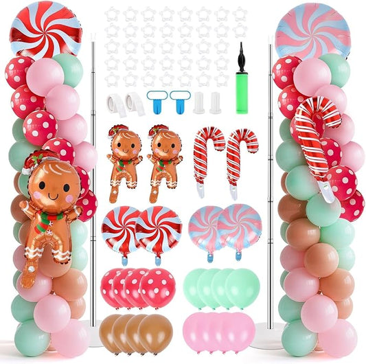 2 Sets Christmas Gingerbread Balloon Stand by Unknown