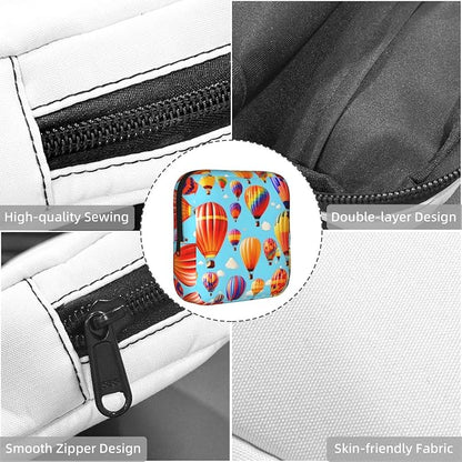 Hot Air Balloons Print Women Period Bag Sanitary Pouch Portable Pad Pouch - Image 5