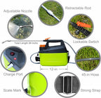 ES4 Electric Sprayer 1 Gallon Built-in 4000mAh Rechargeable Battery, Copper-Nickel Spray Nozzle Makes The Spray More Delicate, The Telescopic Spray Rod Can Reach Further
