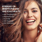 Rosemary Oil for Hair Growth - 100% Natural Aromatherapy Oil for Beauty DIY Home Care - 100% Pure Rosemary Essential Oil 4 Oz