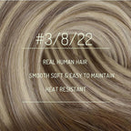 RUNATURE Balayage Clip in Hair Extensions, Real Human Hair Clip in Extensions for Women, Long Hair Extensions Add Length Easy to Apply, 24 Inch 135g #3/8/22 Walnut Brown to Light Brown with Blonde