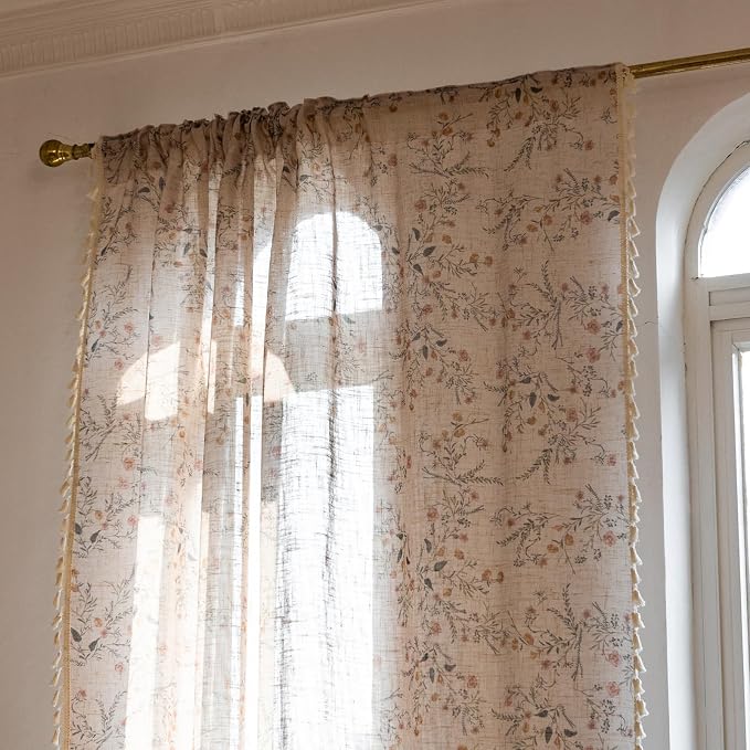 ENJOYBRIDAL Floral 96 Inch Curtains - Image 4