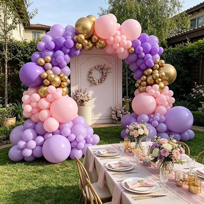 Lavender Balloons 125 pcs Different Sizes of 18 12 10 5 Inch Light Pastel - Image 3